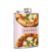 Personalisiertes Pizzadesign Flachmann (Rechts)