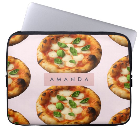 Personalisiertes Pizzadesign Laptopschutzhülle (Vorderseite)
