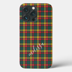 Personalisiertes Plaid Buchanan Tartan Mutter-Gebu Case-Mate iPhone Hülle