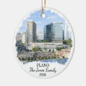 Personalisiertes Plano-Ornament, individuelles Tex Keramik Ornament (Links)