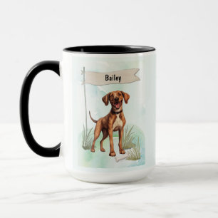 Personalisiertes Plott-Wasserfarben-Hund Tasse