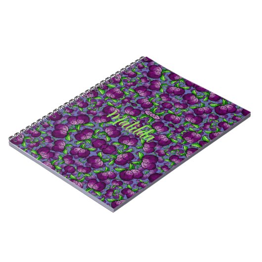 personalisiertes PLUM Spiralnotebook Frucht funky Notizblock (Linke Seite)