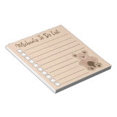 Personalisiertes Plush Teddy Bär Tier zu führen Notizblock (angewinkelt)