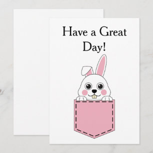 Personalisiertes Pocket Pet Bunny Feiertagskarte