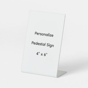 Personalisiertes Podest-Schild, 15 cm x 20 cm Sockelschild