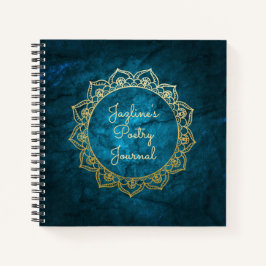 Personalisiertes Poetry Journal Gold Mandala Notizblock