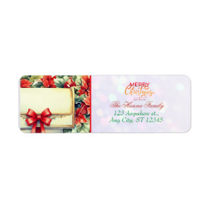 Personalisiertes Poinsettia-Postfach "Frohe Weihna