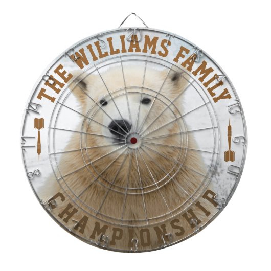 Personalisiertes Polar-Bär-Foto mit benutzerdefini Dartscheibe (vorne)