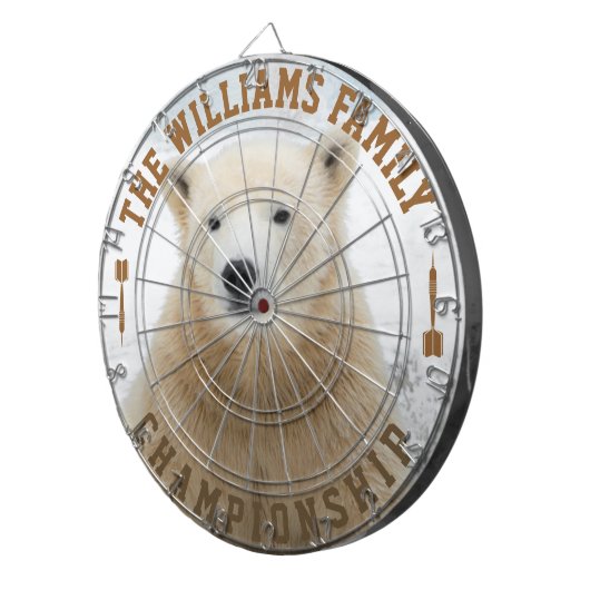 Personalisiertes Polar-Bär-Foto mit benutzerdefini Dartscheibe (Vorderseite rechts)