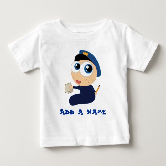 Personalisiertes Polizei-Baby-T-Shirt Baby T-shirt (Vorderseite)