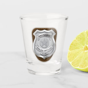 Personalisiertes Polizei-Beamter Sheriff-Cop NAME- Schnapsglas