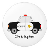 Personalisiertes Polizeiautodesign Keramikknauf (Vorderseite)
