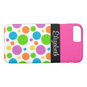 Personalisiertes Polka Dot Muster Case-Mate iPhone Hülle (Rückseite (Horizontal))