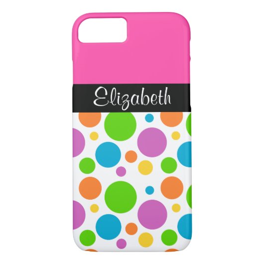 Personalisiertes Polka Dot Muster Case-Mate iPhone Hülle (Rückseite)