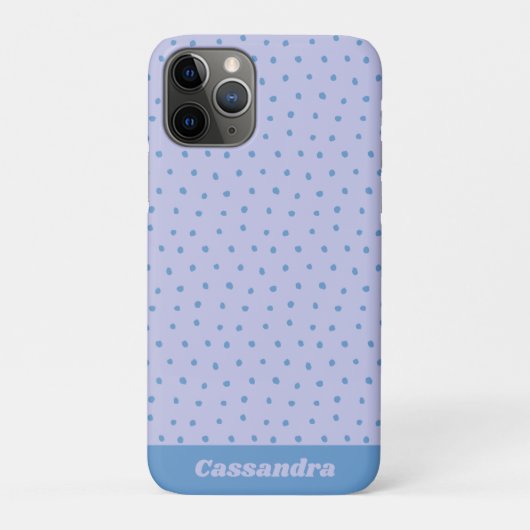 Personalisiertes Polka Dot Pattern in Lilac Case-Mate iPhone Hülle (Rückseite)
