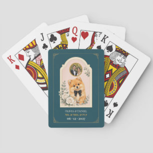 Personalisiertes Pomeranian-Hochzeitsgeschenk-Foto Spielkarten