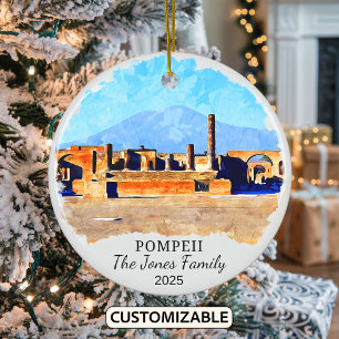 Personalisiertes Pompeji Ornament, Italien Keramik Ornament