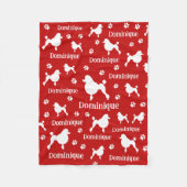 Personalisiertes Poodle Blanket Custom Dog Lover G Fleecedecke (Vorderseite)