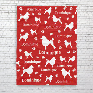 Personalisiertes Poodle Blanket Custom Dog Lover G Fleecedecke