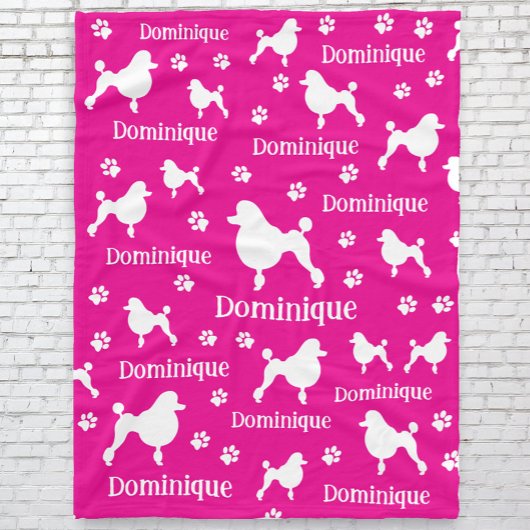 Personalisiertes Poodle Blanket Custom Dog Lover G Fleecedecke