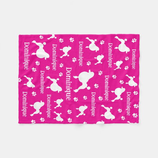Personalisiertes Poodle Blanket Custom Dog Lover G Fleecedecke (Vorderseite (Horizontal))