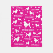 Personalisiertes Poodle Blanket Custom Dog Lover G Fleecedecke (Vorderseite)