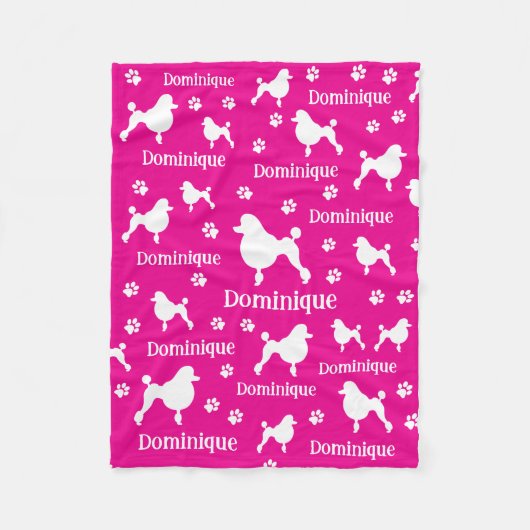 Personalisiertes Poodle Blanket Custom Dog Lover G Fleecedecke (Vorderseite)