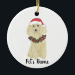 Personalisiertes Poodle (Blonde Golden Tan) Keramik Ornament<br><div class="desc">Machen Sie die schöne Liste in diesem Jahr mit einem Ornament Ihrer Lieblings-Poodle-Elf! Für die süßesten Geschenke,  paaren Sie es mit einem passenden Kunstdruck oder einem anderen Artikel aus meiner Sammlung!</div>