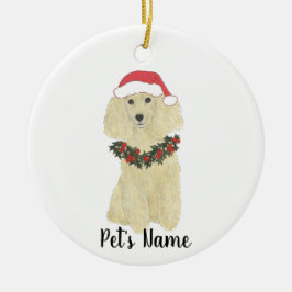 Personalisiertes Poodle (Blonde Golden Tan) Keramik Ornament