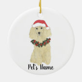 Personalisiertes Poodle (Blonde Golden Tan) Keramik Ornament (Hinten)