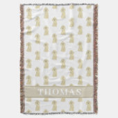 Personalisiertes Poodle (Fawn Tan Blonde Golden) Decke (Vorderseite Vertikal)