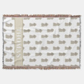 Personalisiertes Poodle (Grausilber) Decke (Vorderseite)