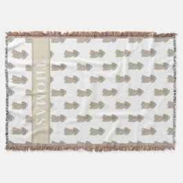 Personalisiertes Poodle (Grausilber) Decke