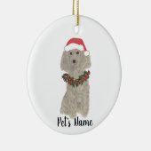 Personalisiertes Poodle (Grausilber) Keramik Ornament (Rechts)