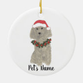 Personalisiertes Poodle (Grausilber) Keramik Ornament (Hinten)