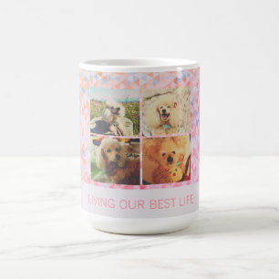 Personalisiertes Poodle-Hundemama-Mehrfoto-Raster Kaffeetasse