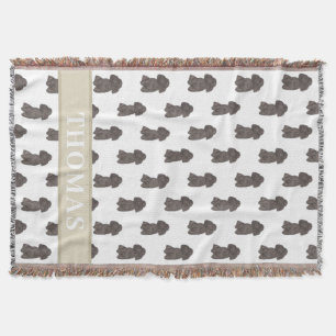 Personalisiertes Poodle (schwarz) Decke