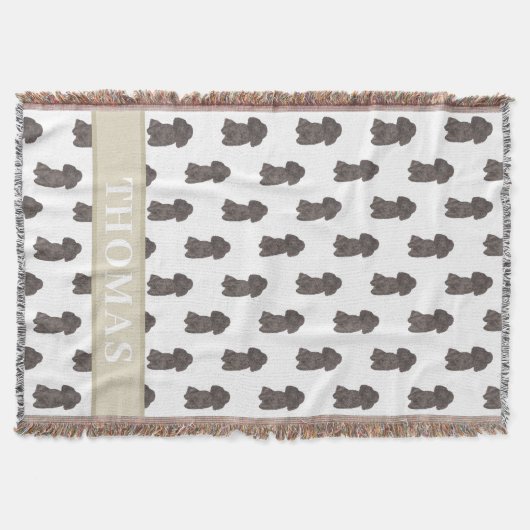 Personalisiertes Poodle (schwarz) Decke (Vorderseite)