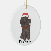 Personalisiertes Poodle (schwarz) Keramik Ornament (Rechts)