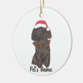 Personalisiertes Poodle (schwarz) Keramik Ornament (Links)