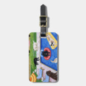 Personalisiertes Pool-Party Labradors Gepäckanhänger (Vorderseite vertikal)