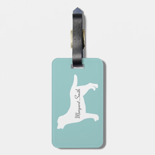 Personalisiertes Pool-Party Labradors Gepäckanhänger (Rückseite vertikal)