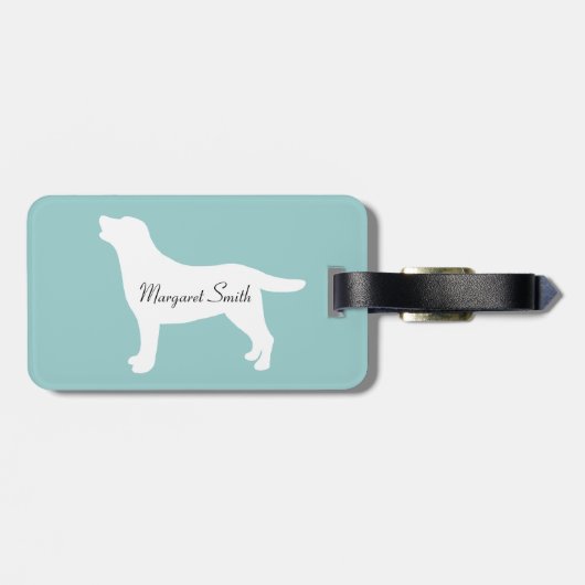 Personalisiertes Pool-Party Labradors Gepäckanhänger (Rückseite horizontal)