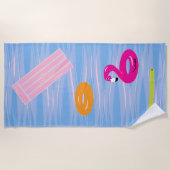 Personalisiertes Poolhandtuch | Pool Floats Strand Strandtuch (Vorderseite)