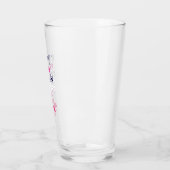 Personalisiertes Poolparty-Feeling Flamingo Trinkg Glas (Links)