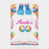 Personalisiertes Poolparty-Willkommen Acrylschild (Vorderseite)