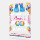 Personalisiertes Poolparty-Willkommen Acrylschild (Winkel)