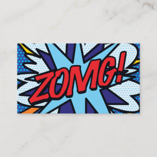 Personalisiertes Pop-Art-Comicbook ZOMG! Visitenkarte
