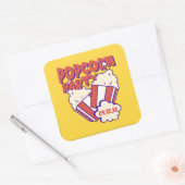 Personalisiertes Popcorn-Party Quadratischer Aufkleber (Umschlag)