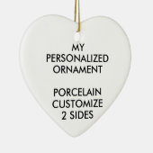 PERSONALISIERTES PORCELAIN HERZ FOTO ORNANATIONAL KERAMIK ORNAMENT (Rechts)